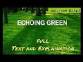 Themes and Symbols in 'Echoing Green'