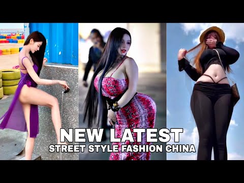 chinese girl street fashion outfits style || hottest chinese girl street fashion