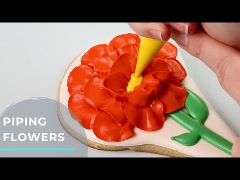 Piping Flowers With Royal Icing | Satisfying & Relaxing Video