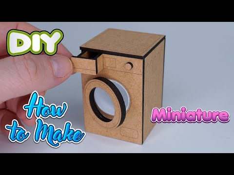 DIY Mini Washing Machine for Barbie & LOL Dolls! 🧼✨ Creality Falcon A1 10W Laser Cutter