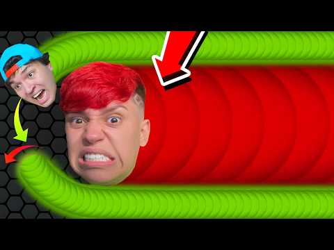 AMIGOS COMER PRA VIRAR UMA COBRA GIGANTE!! (Slither.io)