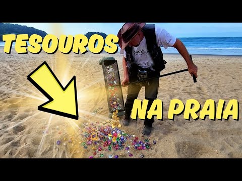 TESOUROS encontrados COM ECO PENEIRA na PRAIA