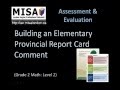 Building Effective Report Card Comments