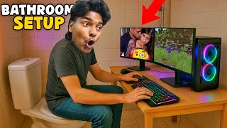 I Built Gaming Setup In My Bathroom😂 | Hindi | 24 Hour Challenge 