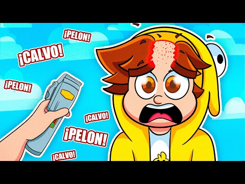 QUE le PASO a mi CABELLO? SOY CALVO en Roblox!  👩‍🦲🤣