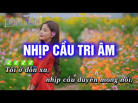 Karaoke Nhịp Cầu Tri Âm (Tone Nam) Beat Chuẩn Cực Hay – Hoàng Dũng Karaoke