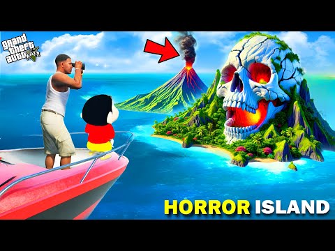 Franklin Saves Shinchan from the HAUNTED Horror Island in GTA 5!