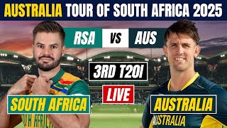 🟢 Live: AUS vs SA 3rd T20 Match | Australia vs South Africa Live Commentary and Score