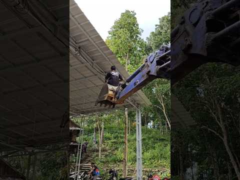 BANTUIN ORANG MASANG KABEL PAKE EXCAVATOR