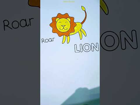 Lion 🦁 colouring page for kids #drawing #ekmotahathi #colouring