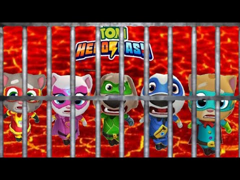 TALKING TOM HERO DASH --- ALL LAVA HERO CHARACTER  BOSS FIGHT &  TOM BOSS FIGHT IN ALL CHARACTER