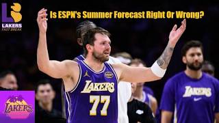 Lakers Weekend- Is ESPN's Summer Forecast Forecasting Doom For The Lakers?