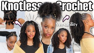 😱😱They Won't Believe It's CROCHET!! | 40 Min KNOTLESS Braidless Crochet Braids Perfect For Updo!