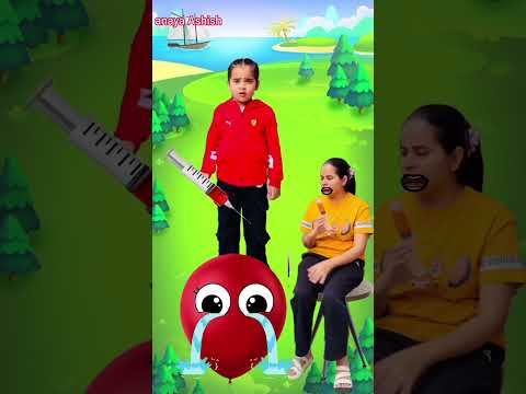 Anaya Popping Crying Water Balloon💥🥹#anaya #shorts #video