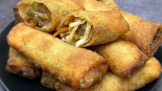 क्रिस्पी स्प्रिंग रोल घर पर बनाने का सबसे आसान तरीका  Spring Rolls Recipe #springroll #streetfood 