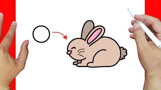 Aprende a dibujar un Conejo en 3 Minutos | Dibujos fáciles