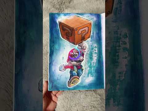 マリオぬりえでAIアート #mokeman #心霊映像 #aiart #shorts #tiktok #artwork #anime #coloringbook #ぬりえ #mario #不気味の谷