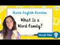 Understanding Word Families and Etymology