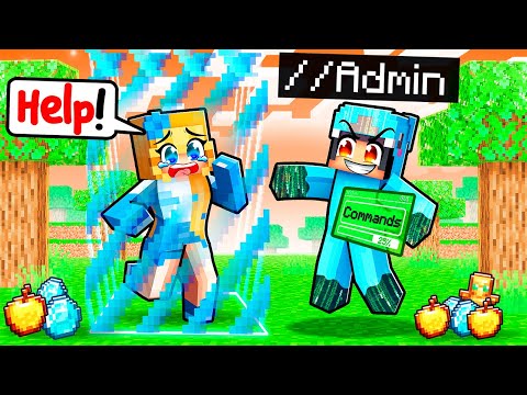 Using OWNER ADMIN COMMANDS in Locked on One Block in Minecraft!