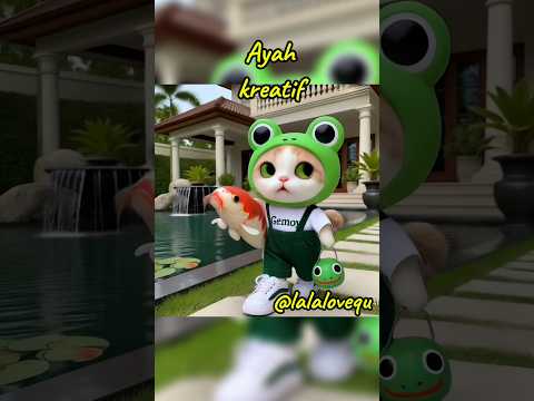 Ayah kucing kreatif #kucinglucu #cat #cute