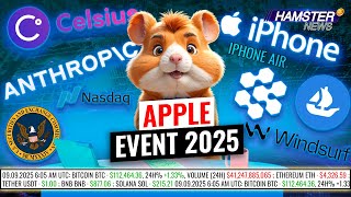 Apple event 2025, Cognition reaches $10.2B valuation, OpenSea debuts NFT reserve ⚡️ Hamster News