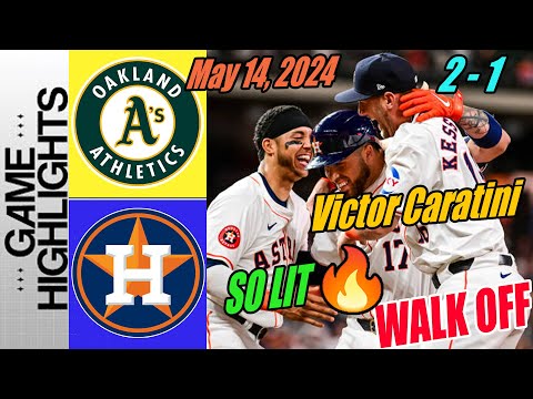 H-Astros vs Oakland Athletics [Highlights] | VICTOR CARATINI 2rd Walk-Off! Win from 10th 💥