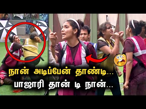 மயிரே நான் பஜாரி தான்டி 🤬❌ Anshitha vs Jacqueline Full Fight Video💥| Bigg Boss 8 Tamil Today Live