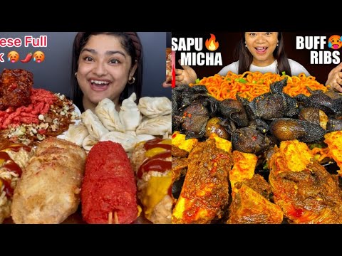 [1-Minute Mukbang] - MaddyEats, Gurung Eating Channel