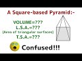 Square-Based Pyramid Formulas and Concepts