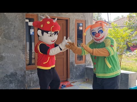 BADUT BOBOIBOY KAGET BADUT GOPAL PAKAI KEPALA BADUT AJAIB~BADUT GOPAL NEMU KEPAL BADUT SAKTI