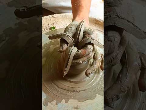 pottery with clay 🌹#shorts #viral #video #trending #pottery #clayart #clay #like #music #love #india