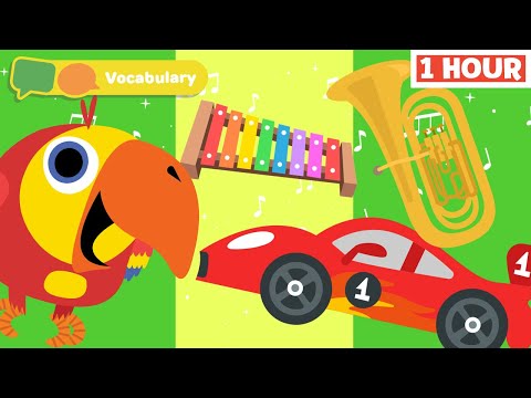 Toddler learning videos | Learn first words & vocabulary with Larry surprise eggs & Color Crew