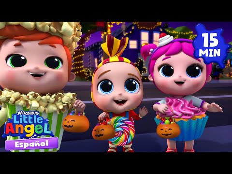 Canción de halloween trick or treat | Canciones Infantiles 🎵 Para bebés | Little Angel y sus amigos
