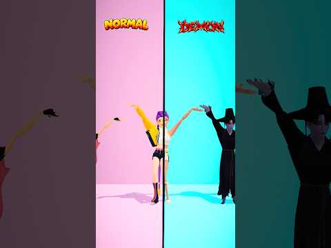 KPOP NORMAL VS KPOP DEMON CHALLENGE DANCE TOCA TOCA #shorts #kpopdemonhunters #tocatoca