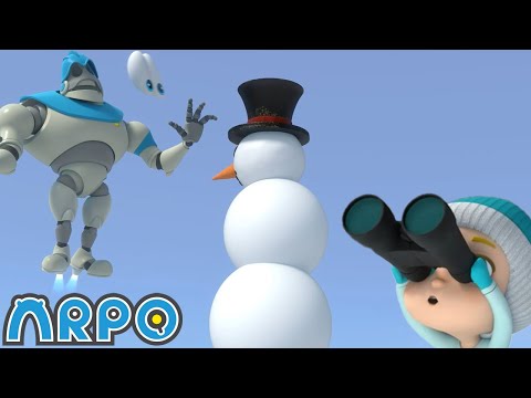 O MAIOR boneco de neve DO MUNDO!!⛄ |  ARPO o Robô em Português | Desenho Animados para Bebês