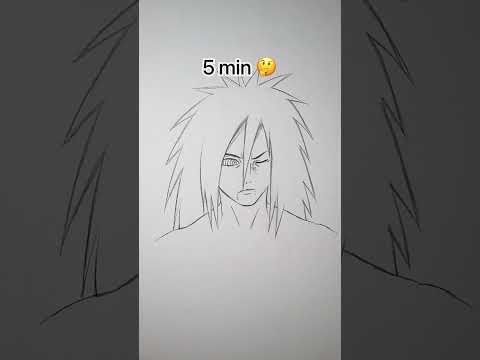 How to Draw Madara in 10sec, 10mins, 10hrs #shorts