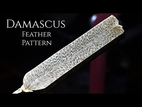 Damascus - Forging Feather Pattern with a Fly Press