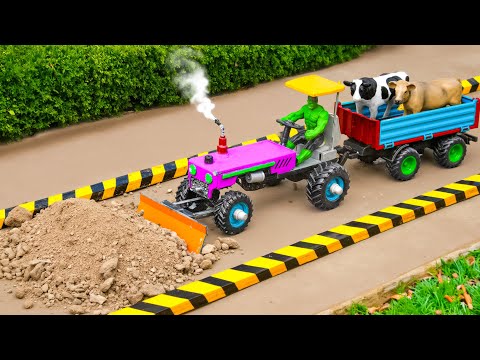 DIY Science Project: Concrete Road Fix After Earthquake Traps Cow Truck in Sand