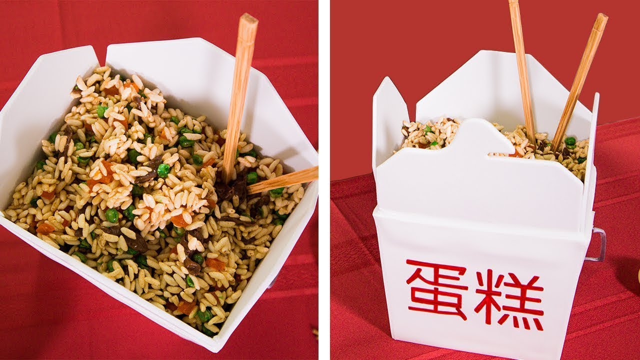 How To Make a CHINESE FRIED RICE TAKEOUT CAKE and FORTUNE COOKIES How To Cake It