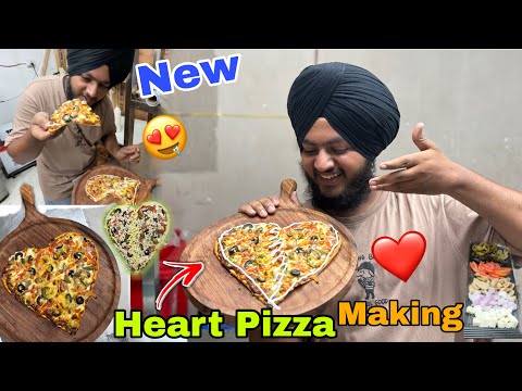 New Heart Pizza Making ❤️|| ￼Frash pizza Does 🤤 Different taste Pizza👅