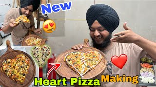New Heart Pizza Making ❤️|| ￼Frash pizza Does 🤤 Different taste Pizza👅
