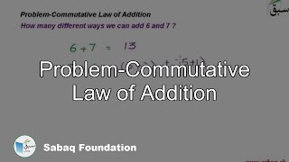 Problem-Commutative Law of Addition