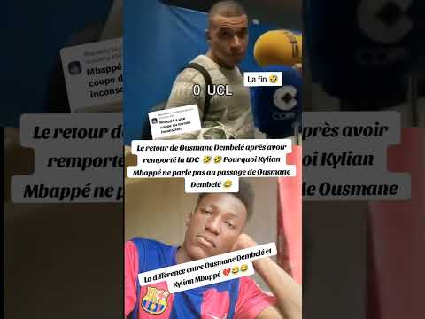 Un geste magnifique de Ousmane Dembelé pour Kylian Mbappé #ousmane #mbappe #football #lol