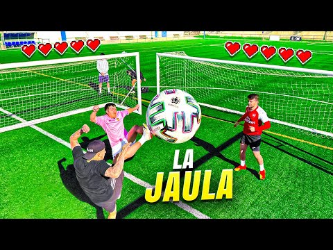 😱 *JAULA 4 PORTERÍAS* ⚽ 6 BALONES ⚽ ¡Retos de Fútbol!