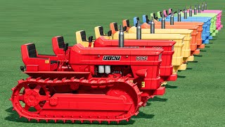 Transport With COLORS - FIAT Mini Tractors ON TRUCKS  - Farming Simulator 22