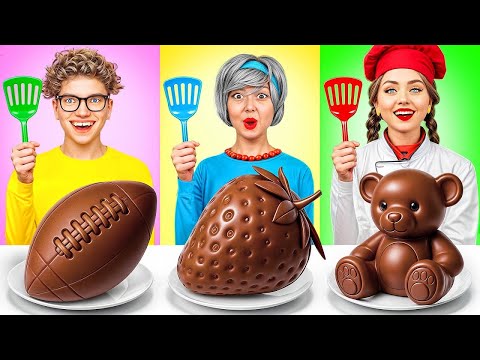 ¡Desafío culinario de la abuela contra mí! Decoración de pasteles de chocolate por RATATA POWER