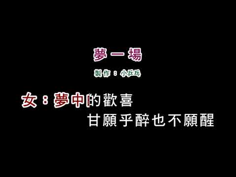 (伴奏版)傅振輝+黃思婷-夢一場(DIY卡拉OK字幕)