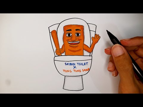 Menggambar Skibidi X Tung Tung Sahur Terbaru