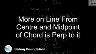 More on Line From Centre and Midpoint of Chord is Perp to it