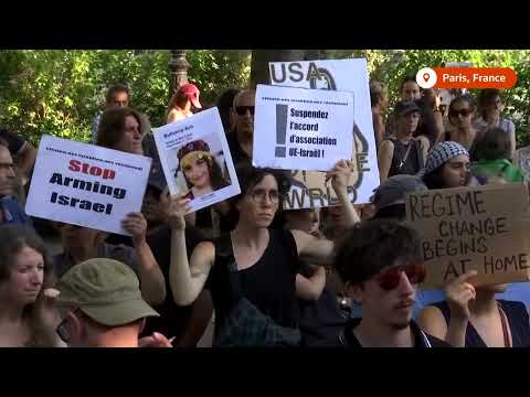 YouTube video thumbnail: Thousands Protest Globally Against Trump's Iran Nuclear Strikes